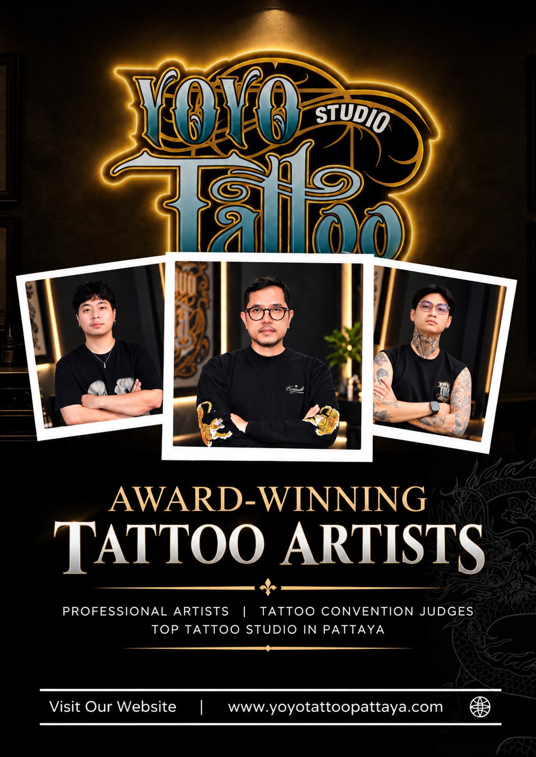 ผลงานลายสักจากสตูดิโอ YoYo Tattoo Pattaya 1