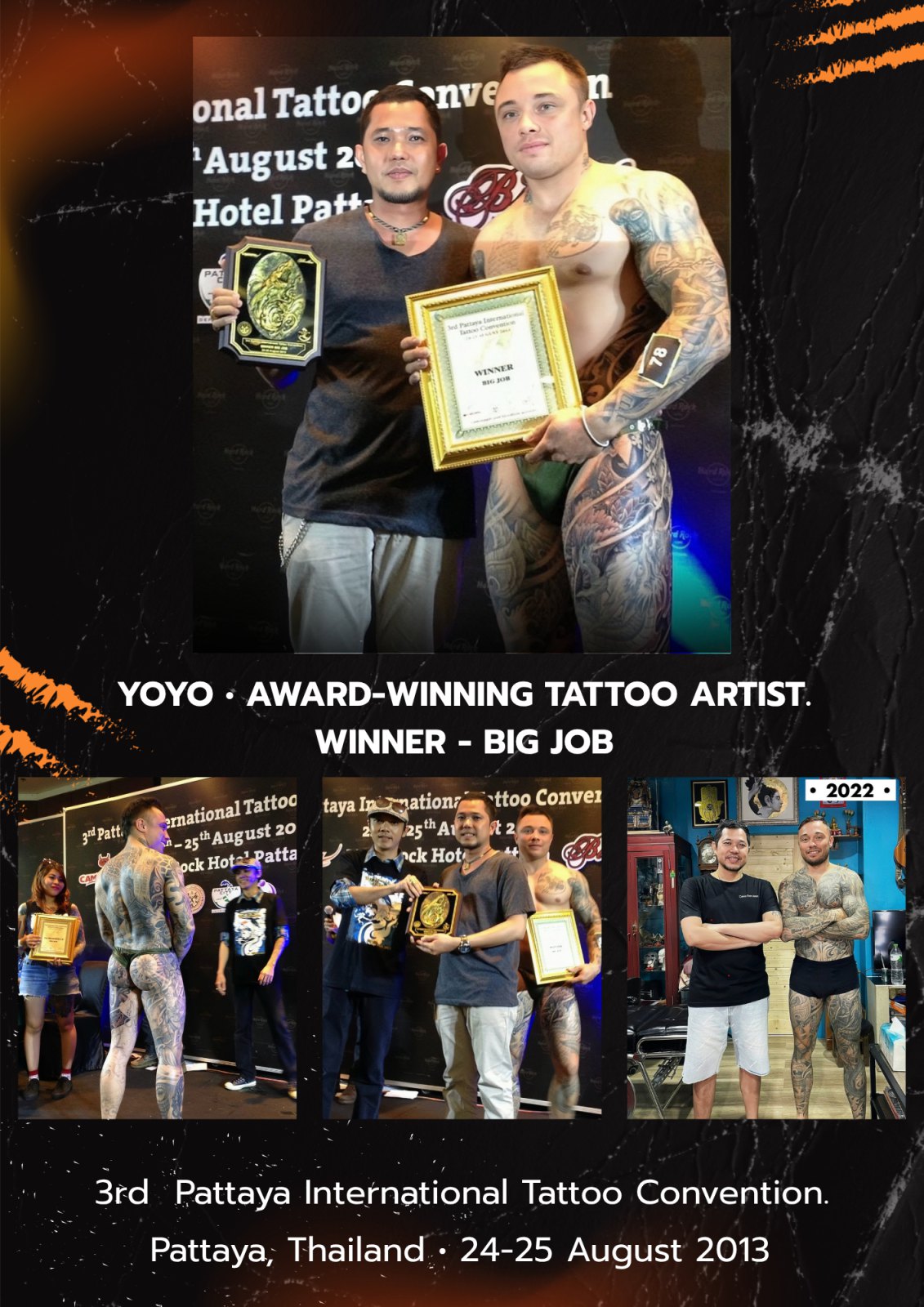 ผลงานลายสักจากสตูดิโอ YoYo Tattoo Pattaya 2