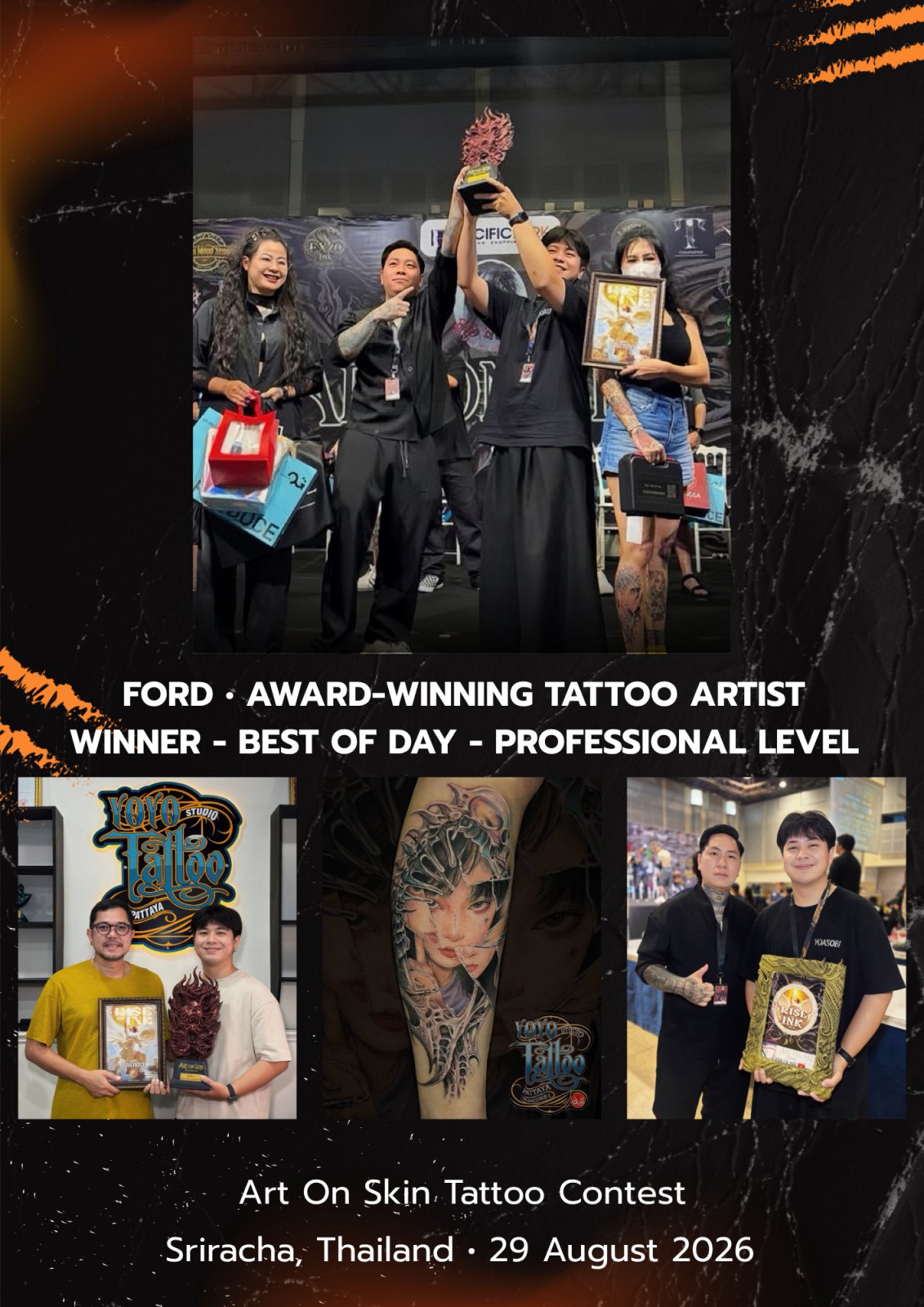 ผลงานลายสักจากสตูดิโอ YoYo Tattoo Pattaya 3