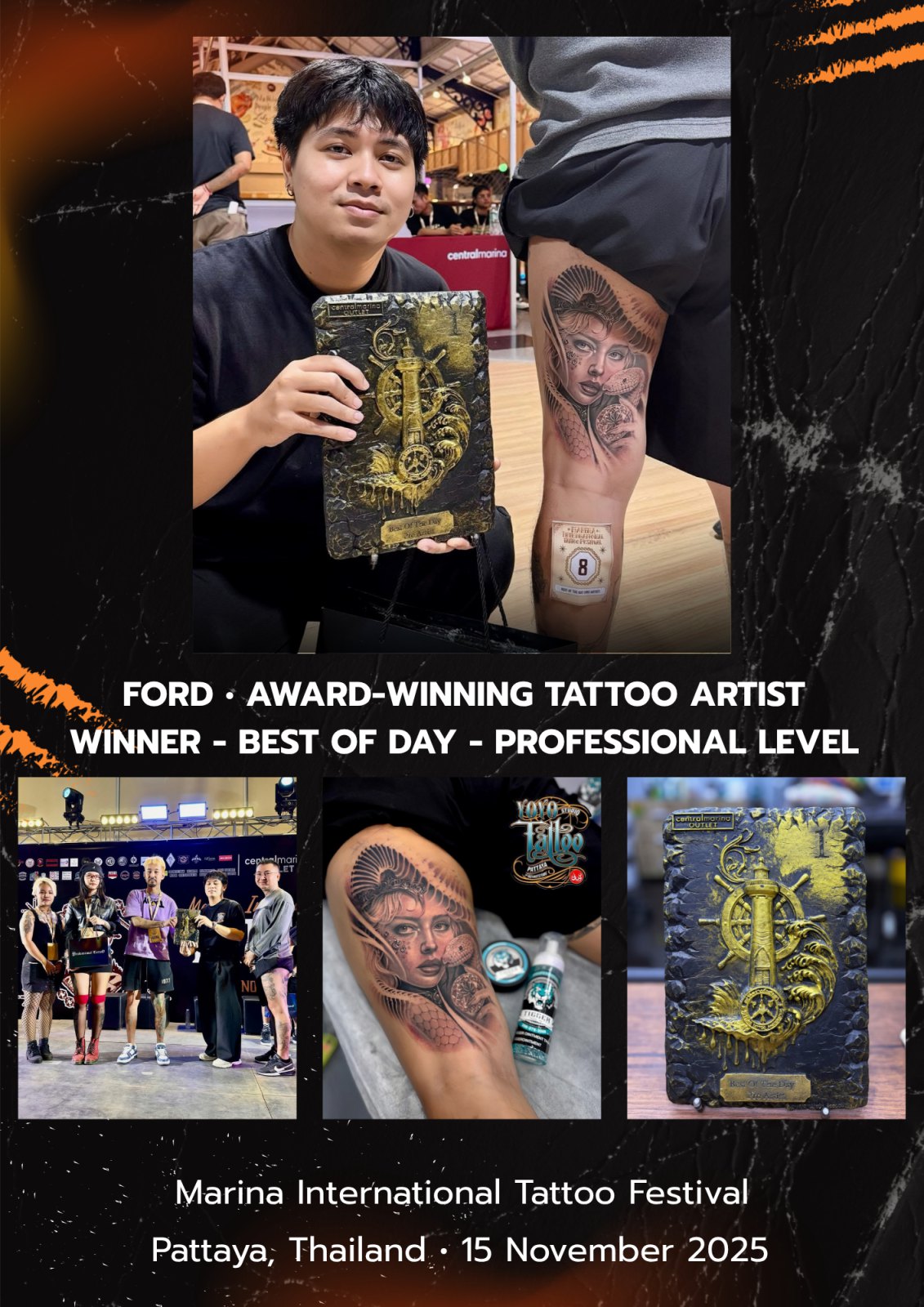 ผลงานลายสักจากสตูดิโอ YoYo Tattoo Pattaya 4