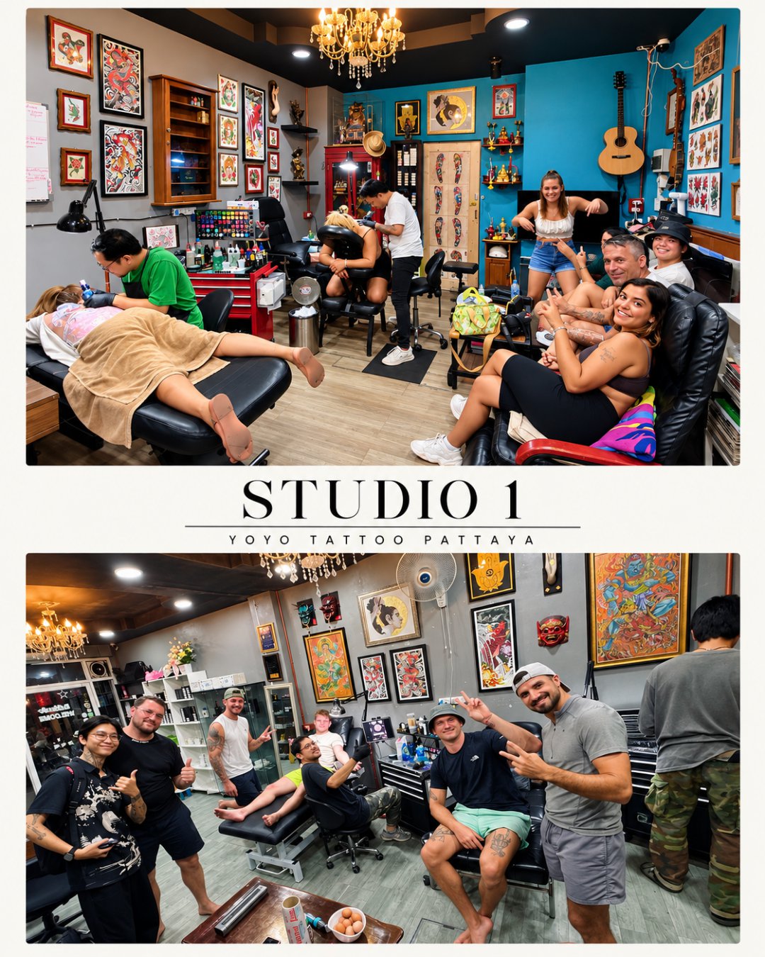 บรรยากาศลูกค้าที่ YoYo Tattoo Pattaya 2