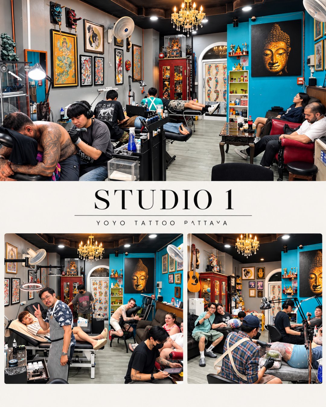 บรรยากาศลูกค้าที่ YoYo Tattoo Pattaya 3